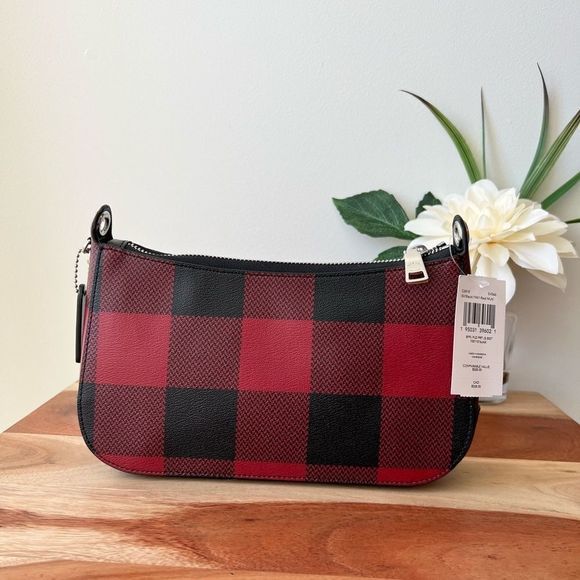 NWT Coach crossbody bag With Buffalo Plaid Print - Picture 4 of 7